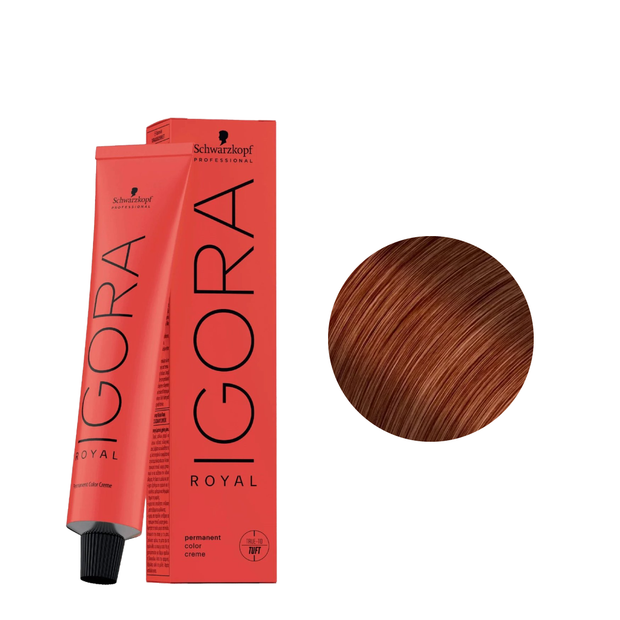 Schwarzkopf Tinte Igora Royal 7-57 Rubio Medio Dorado Cobrizo 60ml