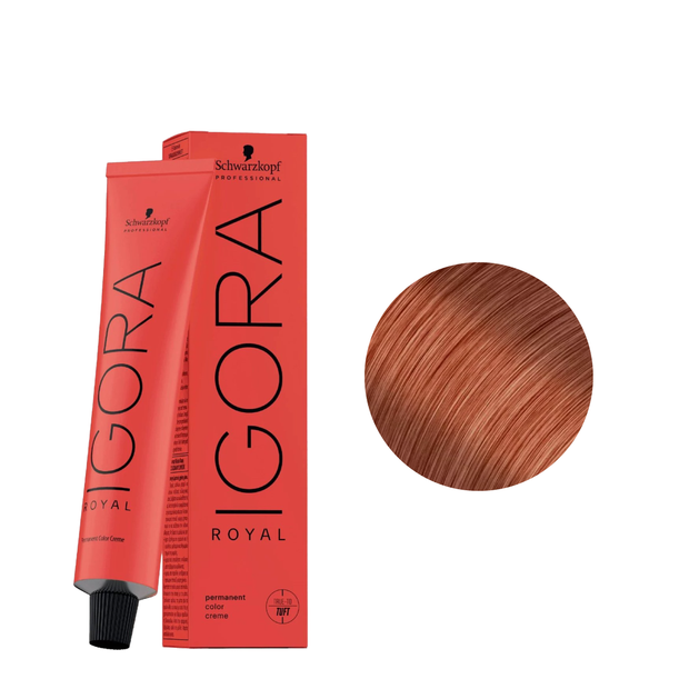 Schwarzkopf Tinte Igora Royal 7-77 Rubio Medio Cobrizo Intenso 60ml