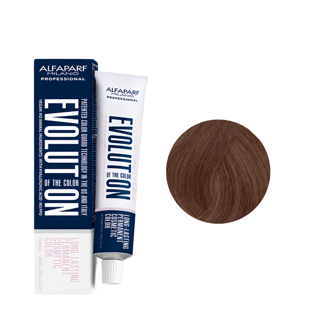 Alfaparf Tinte Evolution 7.24 Rubio Medio Irisado Cobre 60ml