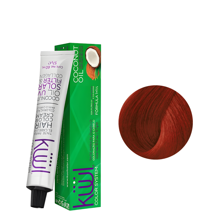 Tinte Kuul 6.66 Rubio Oscuro Rojo Intenso 60ml