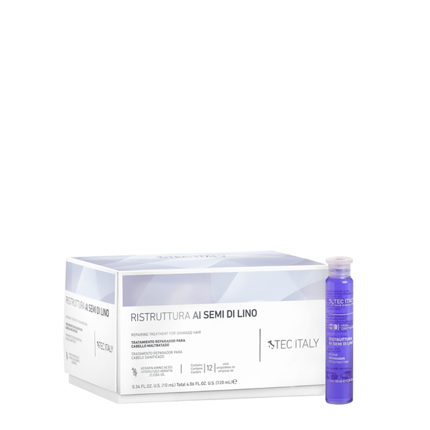 Tec Italy Ristructura Semi Di Lino Caja Ampolletas 12 unds 10 ml